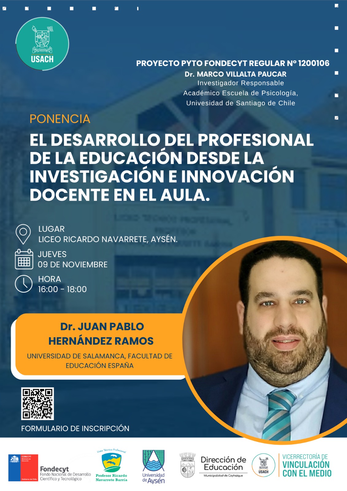 Ponencia abierta: "El desarrollo del profesional de la Educación desde la investigación e innovación docente en el aula"