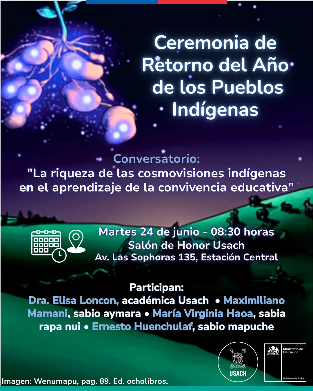 Conversatorio "La riqueza de las cosmovisiones indígenas en el aprendizaje de la convivencia educativa"