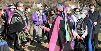 USACH conmemoró el Wiñoy Tripan Antu junto a Elisa Loncón y Juan Ñanculef