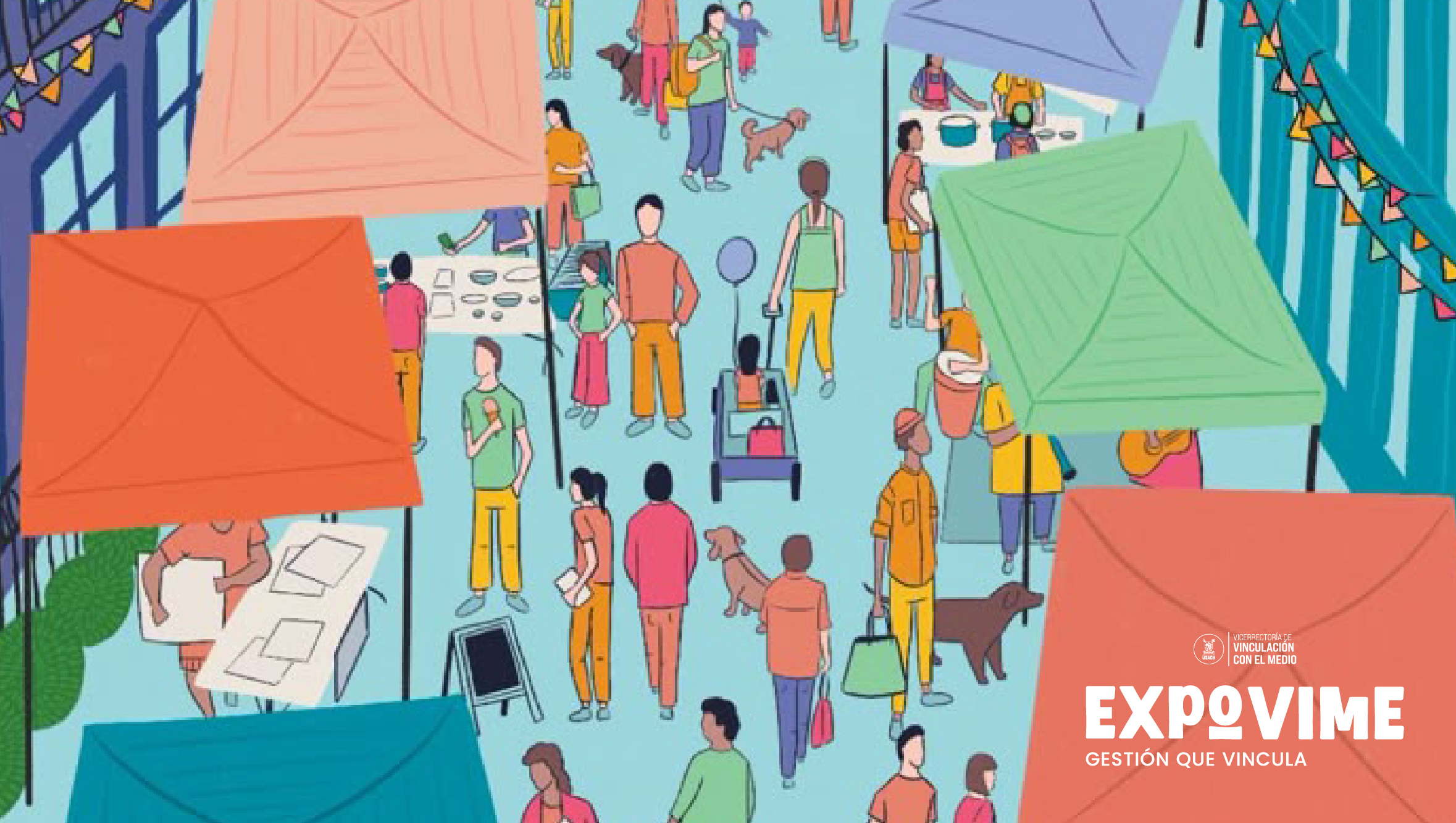 exposición con gente