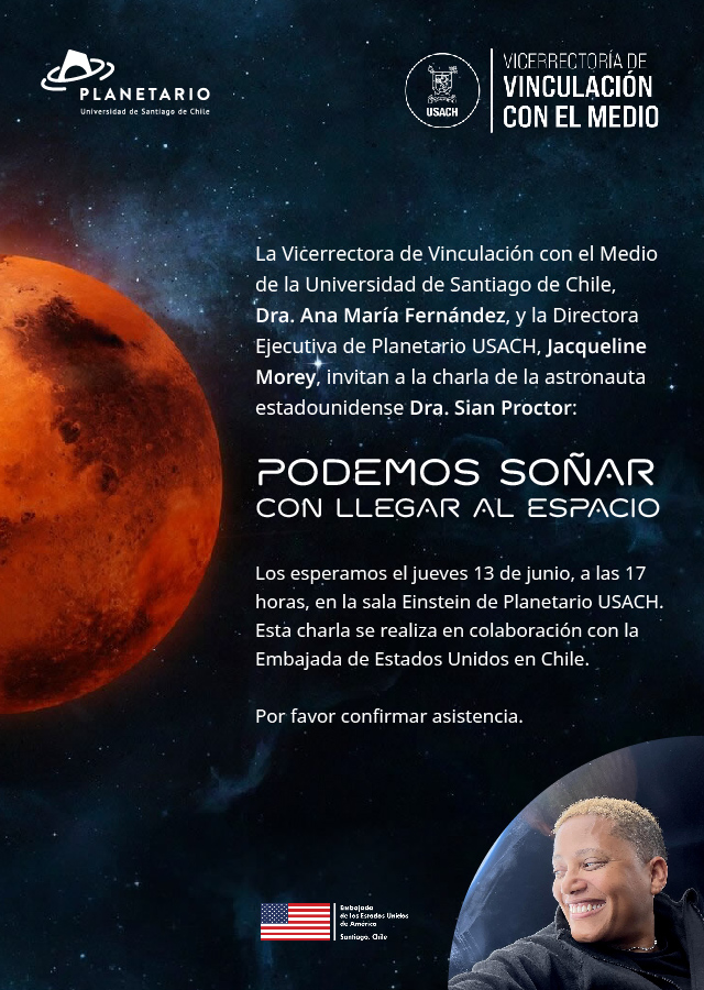 Charla: "Podemos soñar con llegar al espacio", de la Dra. Sian Proctor