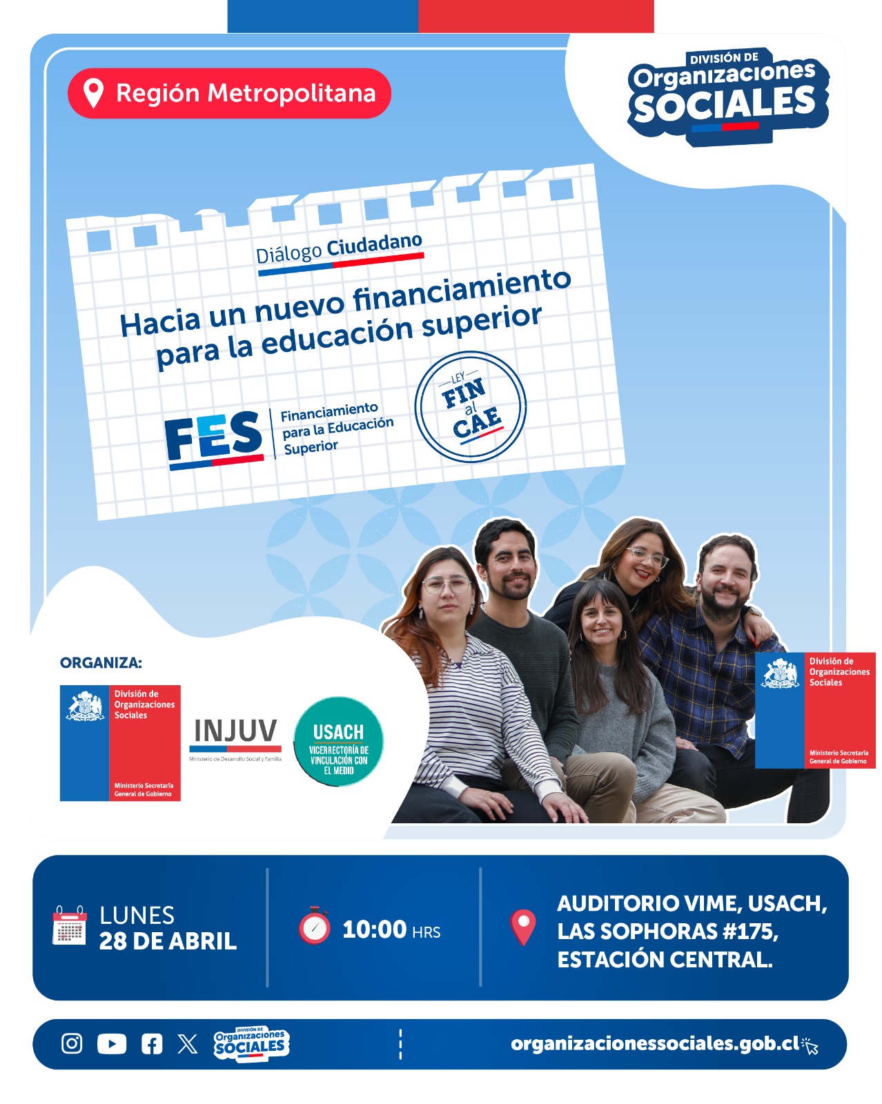 Diálogo "Hacia un nuevo financiamiento para la Educación Superior" de INJUV