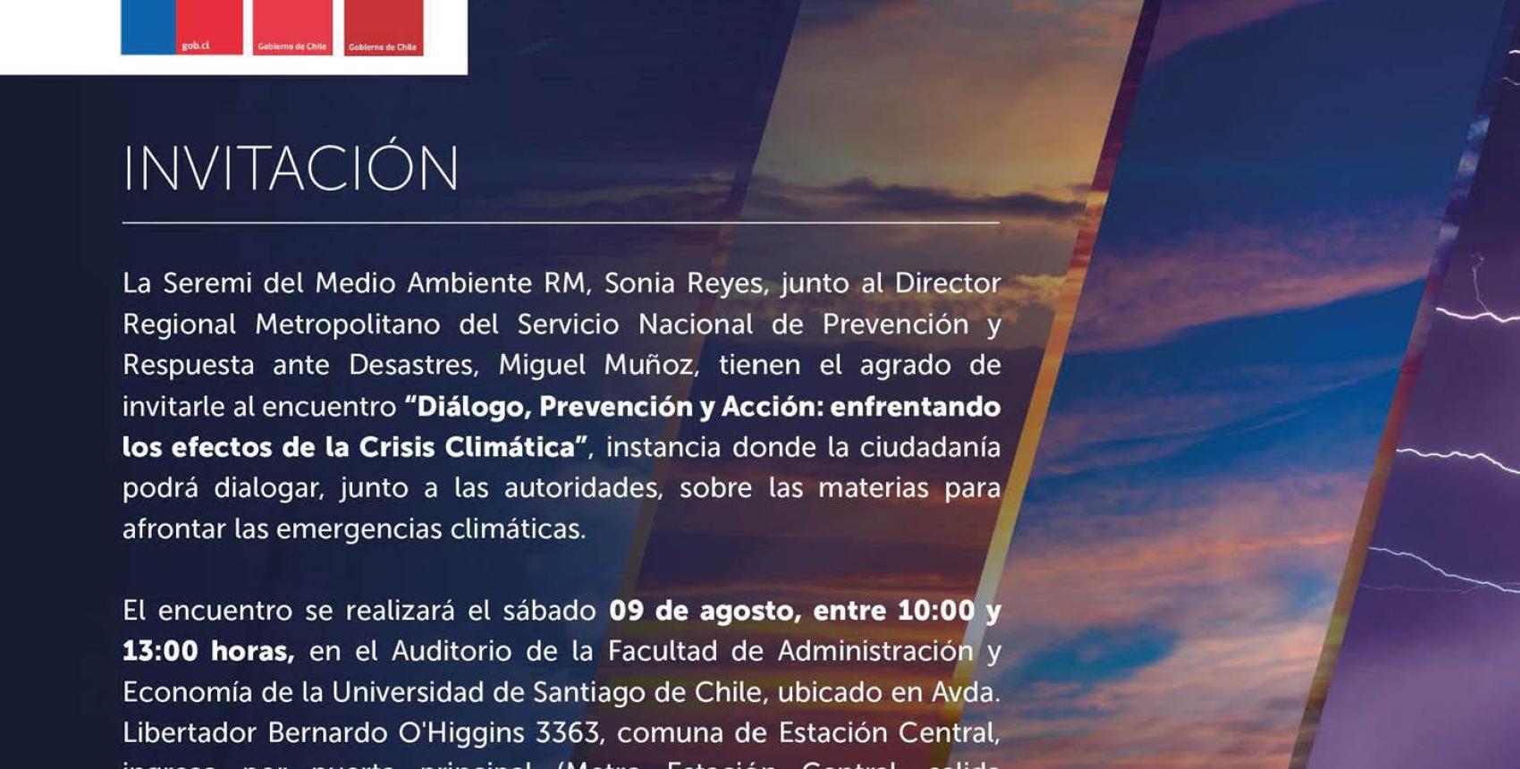 Encuentro "Diálogo, prevención y acción: Enfrentando los efectos de la crisis climática"