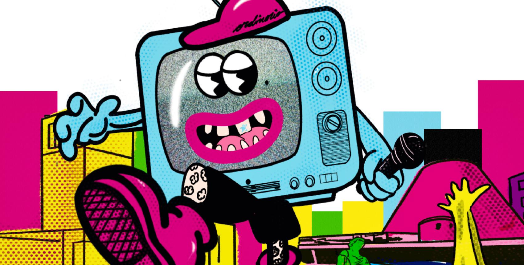 televisor andando