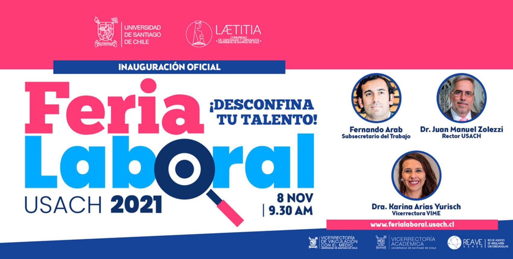 Ceremonia inaugural de la Feria Laboral Usach 2021