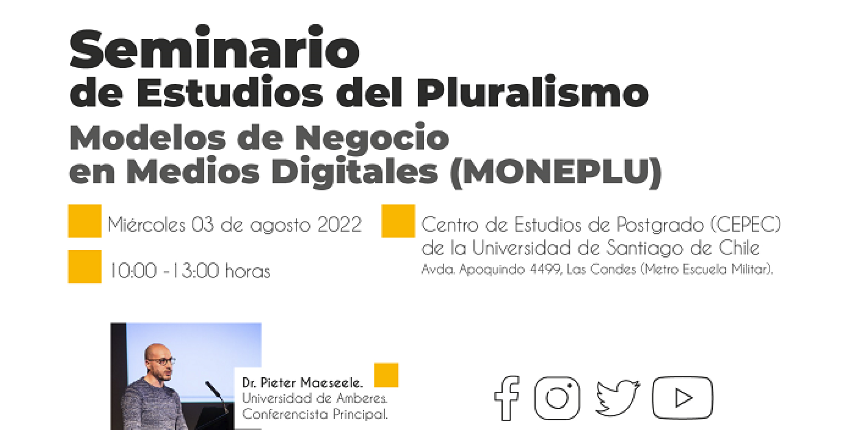 Seminario de Estudios del Pluralismo: Modelos de Negocios en Medios Digitales