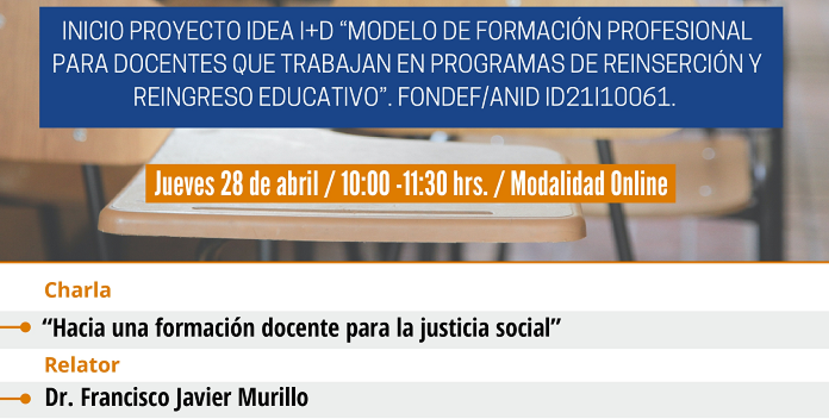 Charla "Hacia una formación docente para la justicia social"
