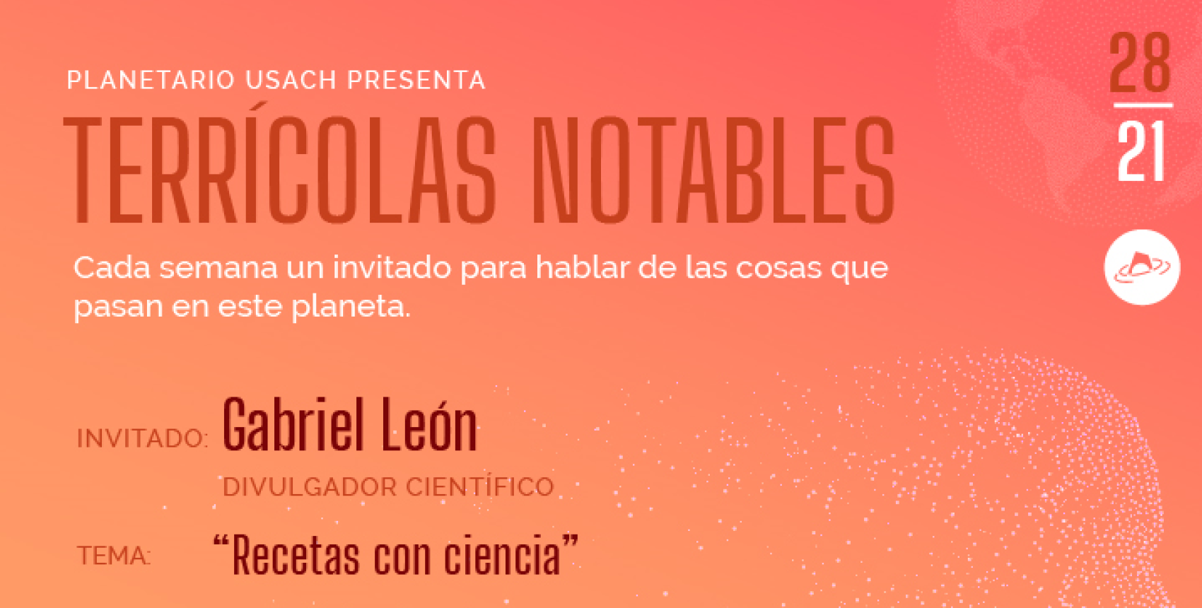 Terrícolas Notables: Gabriel León, biólogo y autor de 'Recetas con ciencia'