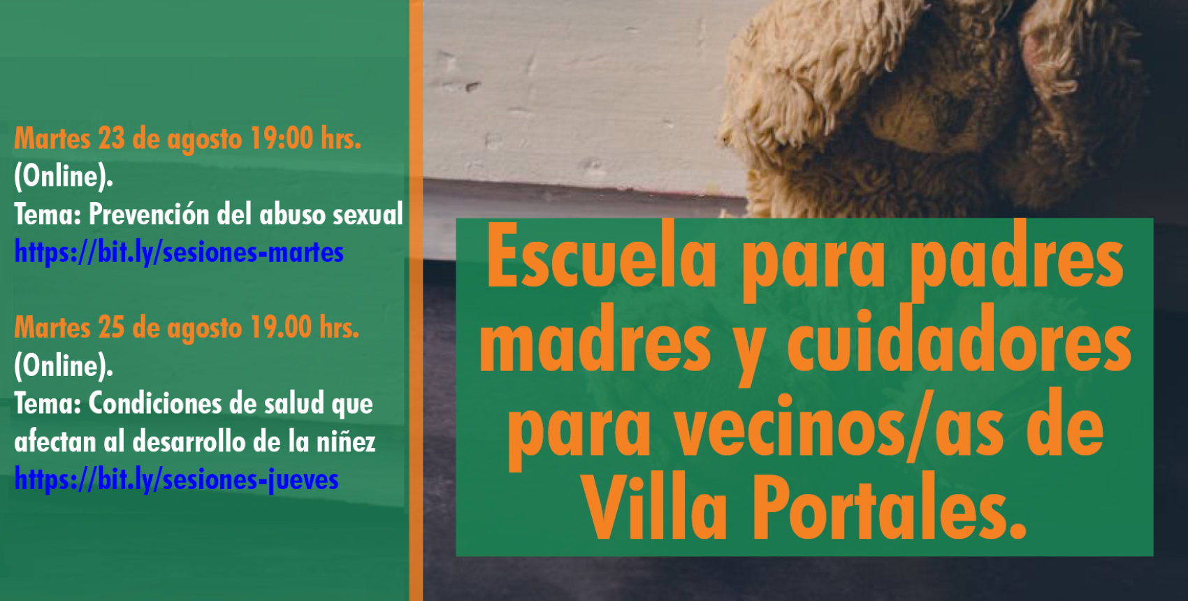 Escuela para Padres, Madres y Cuidadores/as para vecinos/as de la Villa Portales