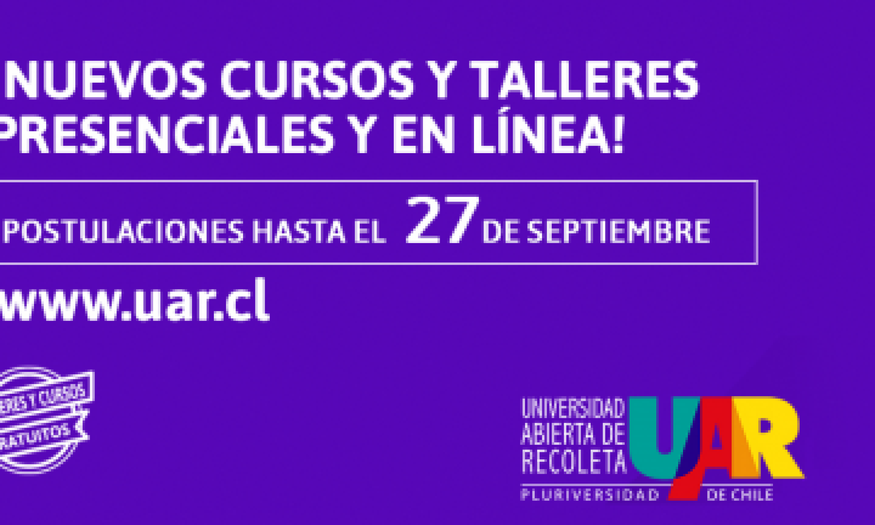 Inscríbete a los cursos y talleres gratuitos de la Universidad Abierta de Recoleta