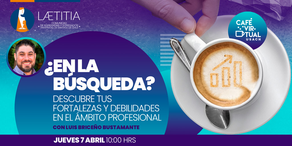 Café Virtual Usach: ¿En la búsqueda? Descubre tus fortalezas y debilidades en el ámbito profesional