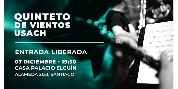 Concierto del Quinteto de Vientos Usach en Casa Palacio